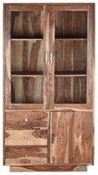 Sheesham Wood 3 Door Display Cabinet - thumbnail 3