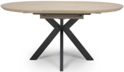 Manhattan Oak and Black 4 Seater Extending Dining Table