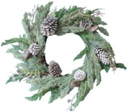 Artificial Green Wreath (Set of 2)