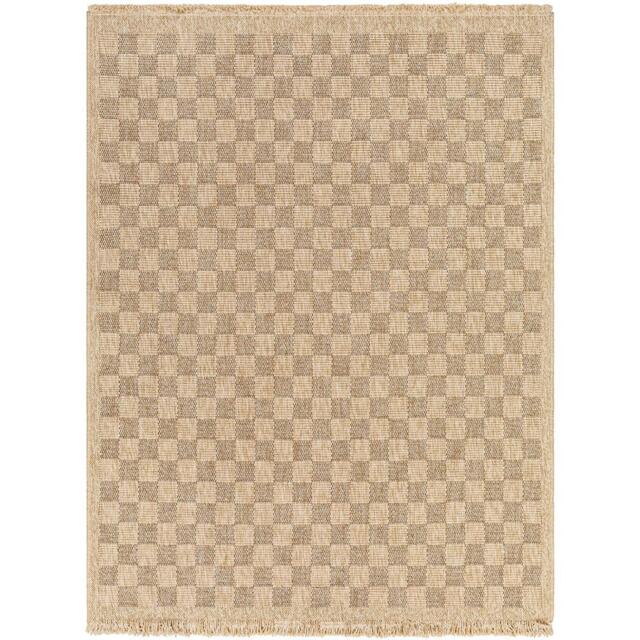 Mirage Rug - Jute Look Checkered - MGE2310 - Brown - Sizes Available