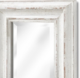 Hill Interiors Antique White Rectangular Wall Mirror - 19cm x 135cm - thumbnail 2