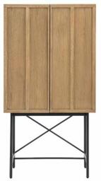 Panelled Grey Washed 2 Door Cocktail Cabinet