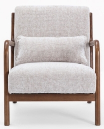 Inca Leto Natural Woven Chenille Fabric Armchair