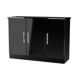 Knightsbridge Sideboard - Small - 3 Doors - Gloss Black - thumbnail 5
