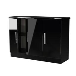 Knightsbridge Sideboard - Small - 3 Doors - Gloss Black - thumbnail 4