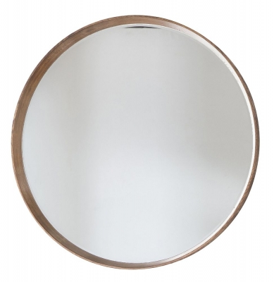 Keaton Oak Round Mirror - 100cm x 100cm - Clearance M6 - image 1
