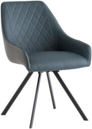 2 x Seville Blue Swivel Dining Chair