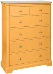 Cromwell Orange Mustard Painted 2+4 Drawer Chest