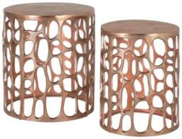 Dimbuni Aged Copper Coffee Table (Set of 2)