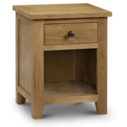 Marlborough Oak 1 Drawer Bedside Cabinet - thumbnail 1