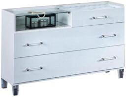 Cristal White Italian Marble 3 Drawer Dresser