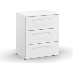 Skat Pure Bedside Cabinet - 3 Drawer - Alpine White - thumbnail 1