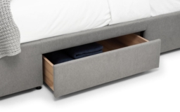 Fullerton Grey Linen Fabric 4 Drawer Storage Bed - Comes in Double, King and Queen Size Options - thumbnail 2