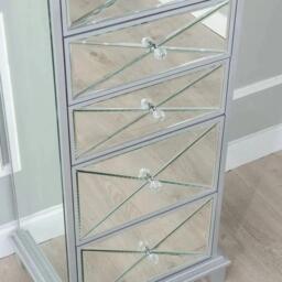 Mayfair Mirrored 5 Drawer Chest - Tallboy - thumbnail 5