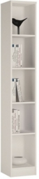 Campbelltown White Slim Tall Bookcase