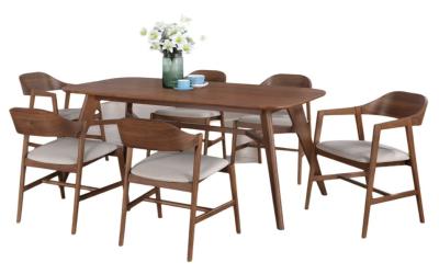 Carrington Walnut 6 Seater Dining Set