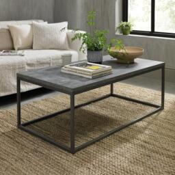 Bentley Designs Renzo Zinc and Dark Grey Coffee Table