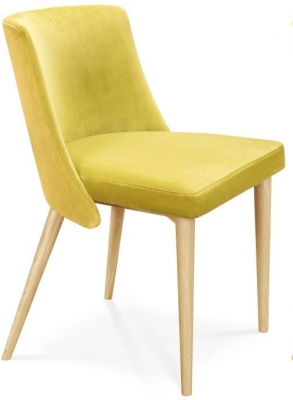 Clemence Richard Oak Upholstered Fabric Dining Chair - 036 (Sold in Pairs)