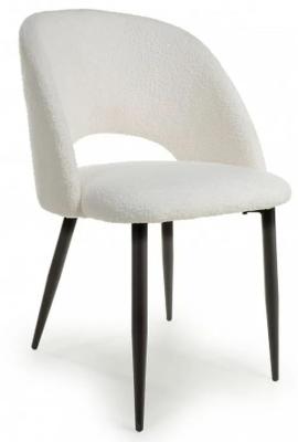 2 x Atlanta Boucle White Dining Chair - image 1