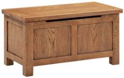 Original Rustic Oak Blanket Box - thumbnail 1