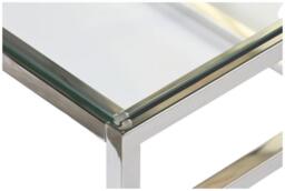 Modern Glass and Chrome Coffee Table - thumbnail 4