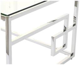 Modern Glass and Chrome Coffee Table - thumbnail 3