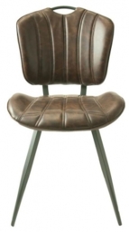 Healey Chestnut Vegan Leather Dining Chair (Sold in Pairs)