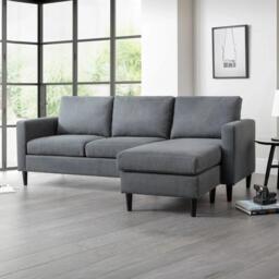 Marant Grey Fabric Corner Sofa - thumbnail 1