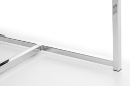 Scala White Marble and Chrome 4 Seater Dining Table - thumbnail 2