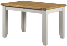 Lundy Grey and Oak Dining Table, Seats 4 to 6 Diners, 120cm to 150cm Extending Rectangular Top - thumbnail 3