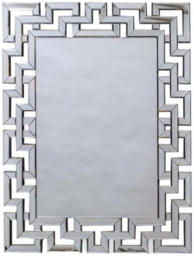 Large Rectangular Grecian Key Venetian Mirror - 98cm x 122cm
