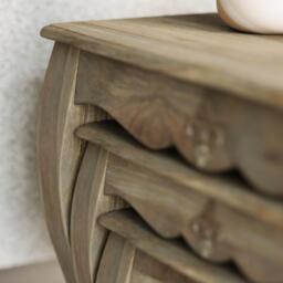 Fleur French Style Grey Nest of 3 Tables - thumbnail 2