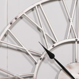 Vintage Silver Wall Clock - 92cm x 92cm - thumbnail 3