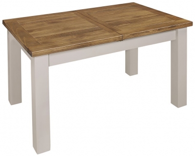 Regatta Grey Painted Pine Dining Table, Seats 4 to 6 Diners, 140cm to 180cm Extending Rectangular Top - image 1