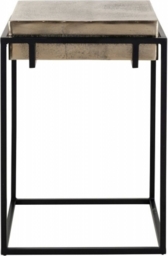 Calloway Champagne Gold Square Side Table