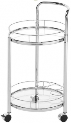Value Harry Drinks Trolley - Steel and Clear Glass - image 1