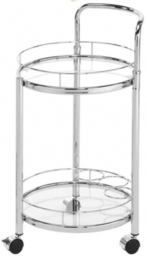 Value Harry Drinks Trolley - Steel and Clear Glass - thumbnail 1