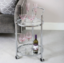 Value Harry Drinks Trolley - Steel and Clear Glass - thumbnail 3