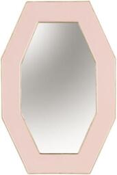 Framed Pink Octagonal Wall Mirror