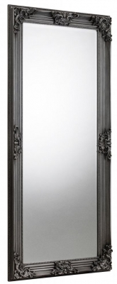 Rococo Pewter Lacquered Carved Rectangular Leaner Mirror - 80cm x 170cm - image 1