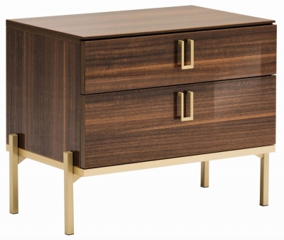 Alf Italia Mid Century 2 Drawer Bedside Cabinet