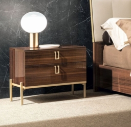 Alf Italia Mid Century 2 Drawer Bedside Cabinet - thumbnail 2