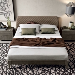 Camel Tekno Night Silver Birch Italian Saturno Bed with Luna Storage - thumbnail 1