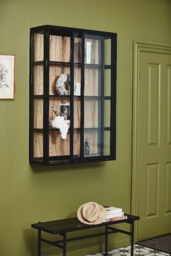 NORDAL Bei Black 2 Sliding Door Wall Display Cabinet - thumbnail 2