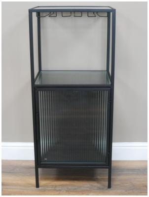 Dutch Black Metal 1 Door Wine Cabinet - image 1