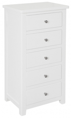 Henley Painted 5 Drawer Narrow Chest - Comes in White, Blue and Charcoal Finish Options - image 1