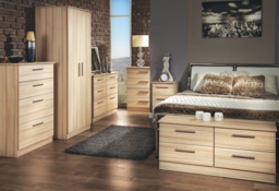 Contrast Modern Oak 4 Drawer Deep Chest - thumbnail 2