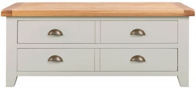 Lundy Grey and Oak Storage Coffee Table with 2 Drawers - image 1