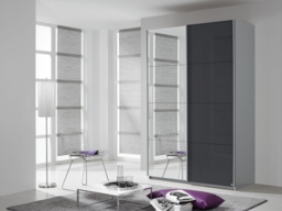 Quadra Sliding Wardrobe with Glass and Mirror Front - thumbnail 2