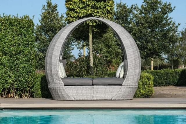 Maze Ascot Grey Rattan Garden Daybed